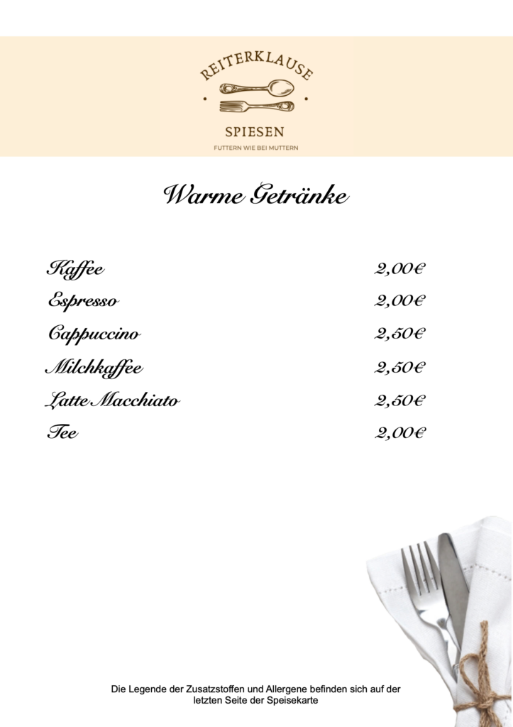 Speisekarte